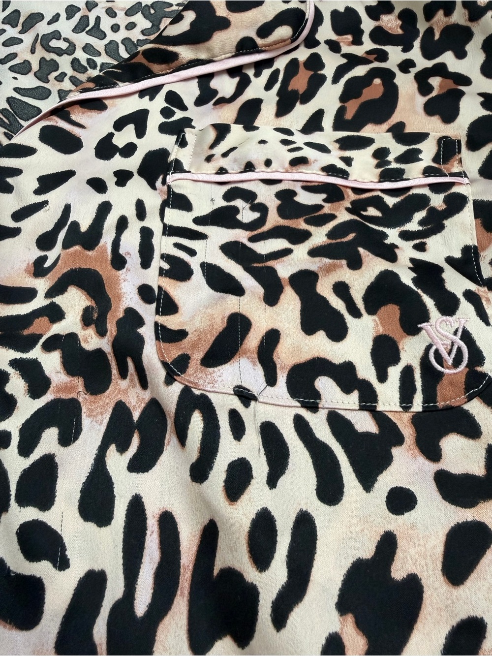 Victoria's Secret Pink Leopard Print Pajama Set Women's Large - Picture 4 of 13